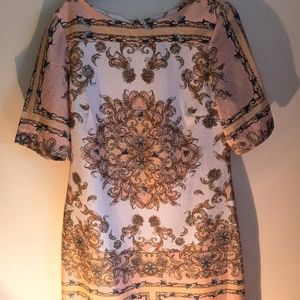 Chic Paisley Pink Multi Colored Dress